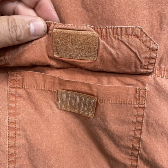 Bimini Bay Outfitters Button Down Shirt Mens XL Orange/Red Hiking Outdoors - Picture 4 of 13